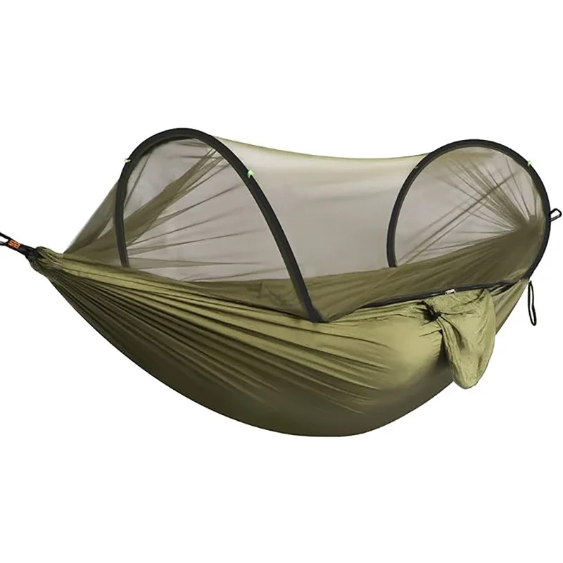 

Single and double fully automatic quick open outdoor camping hammock with net mosquito-proof nylon cloth
