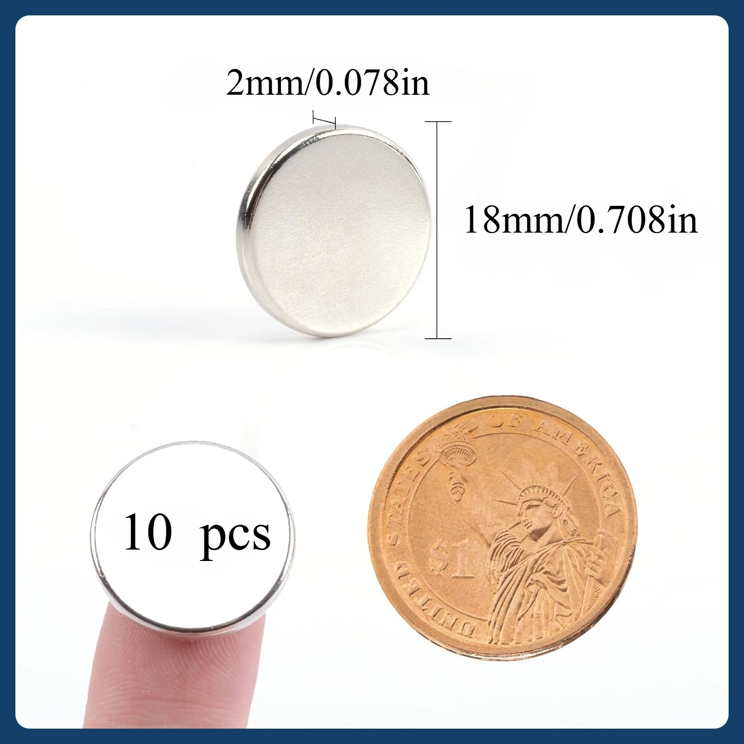 8x3/18x2mm Kühlschrankmagnete in verschiedenen Ausführungen, geeignet für Lagerhallen, Labore, Büros, Fotowände. – Detail 2