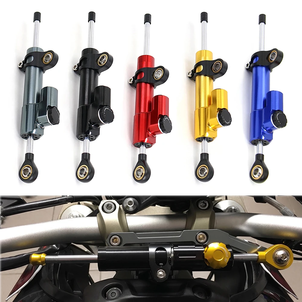 

255mm Motorcycle Steering Damper Stabilizer Titanium Ruler Directional Damping For Yamaha Honda Kawasaki Suzuki BMW Ducati