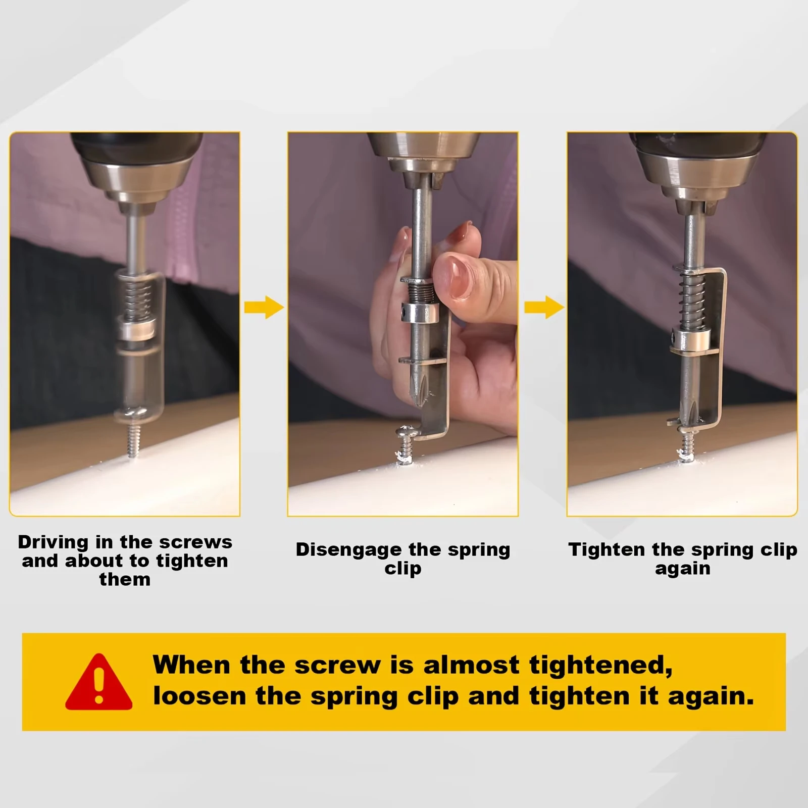 Suporte de broca de parafuso com mola, adaptador de retenção de broca, ferramenta de fixação de liberação rápida para reparo de garagem, hardware para casa