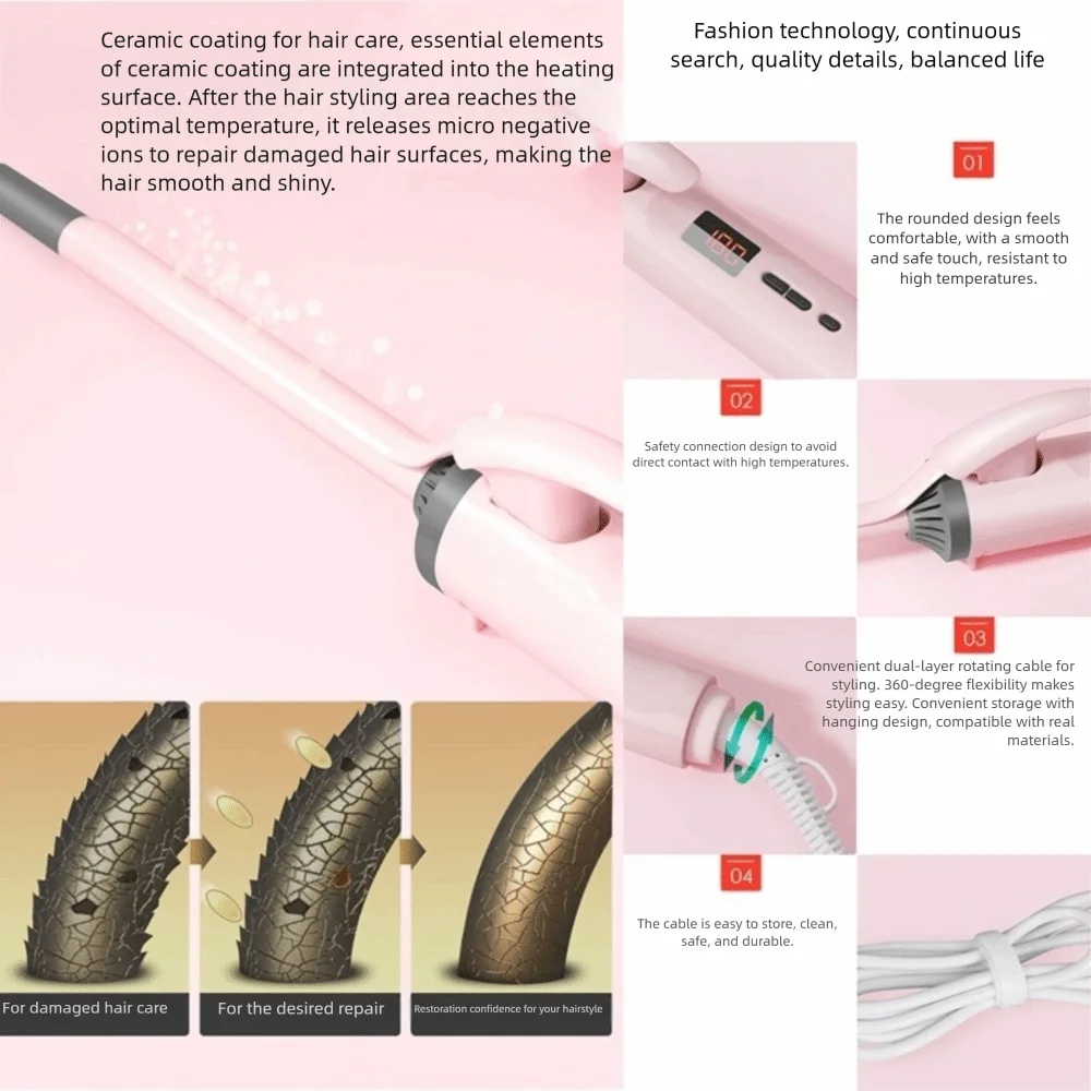 

New Professional Hair Curler 9/13mm works within 12 seconds Mini Hair Curling Iron Small Core Small Crimping Iron Curler Wand