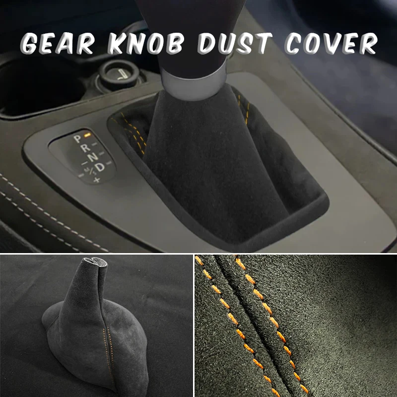 Funda protectora de palanca de cambios de Alcántara personalizada para BMW E90 E91 E92, cubierta para pomo de cambio, accesorios interiores para coche, estilo automotriz