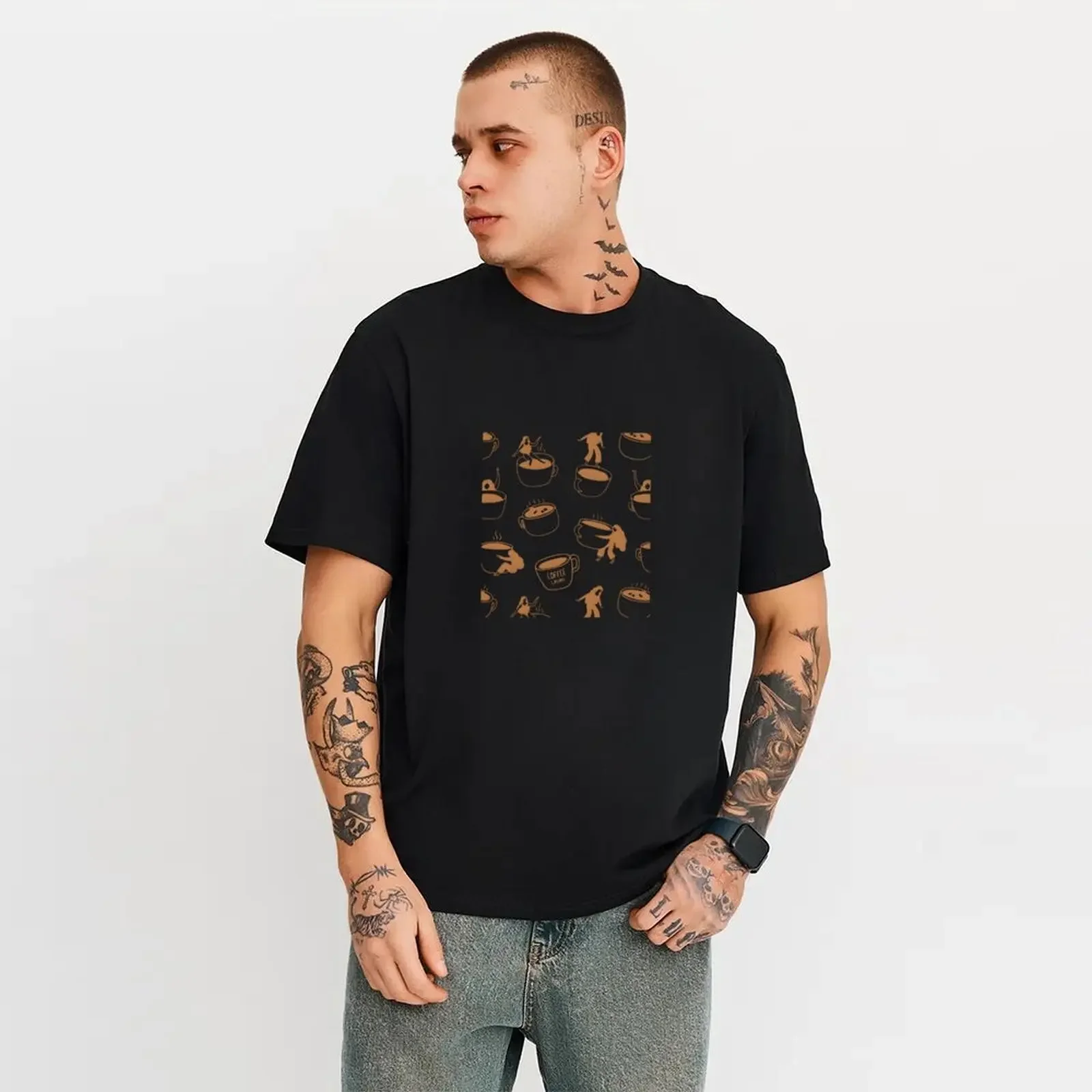 

Women's Casual Short Sleeve T-Shirt Print Stretch Round Neck Top Summer Y2k Cotton Tee T Shirt Women Clothing Couple Clothes