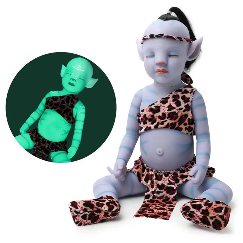 New Luminous Avatar Reborn Doll Kids Toys Lifelike Rebirth Baby Doll Kids Room Decoration Accessories Boys Girls Birthdays Gift