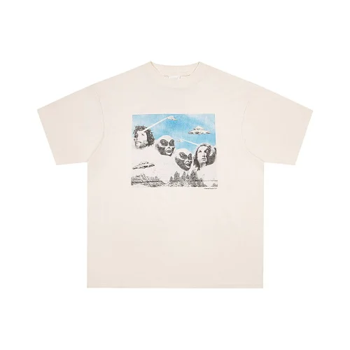 Saint Men's New Spring And Summer Monster print on the chest is a versatile short-sleeved T-shirt