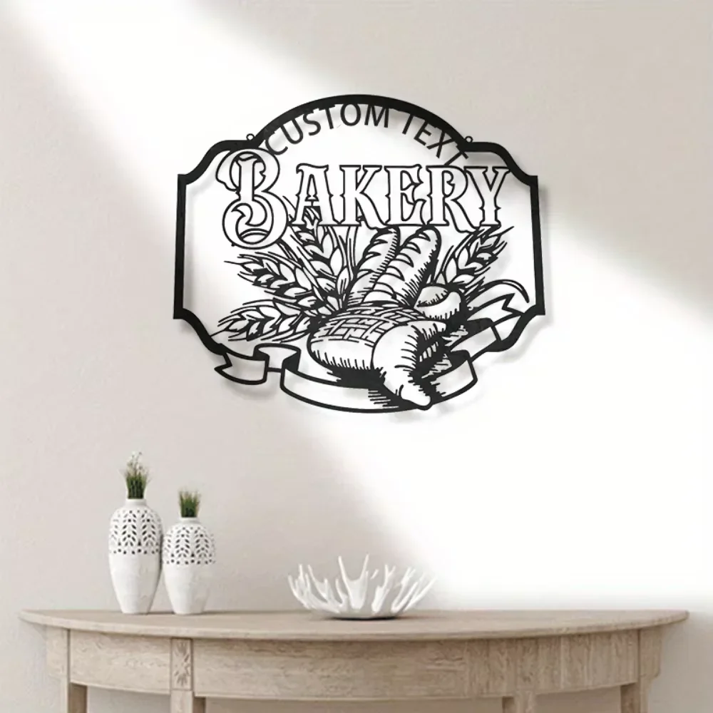 

Quality - Crafted Bakery Metal Wall Decor. Personalized Name Sign. Ideal for Kitchens. Indoor/Outdoor for Baking Fans.