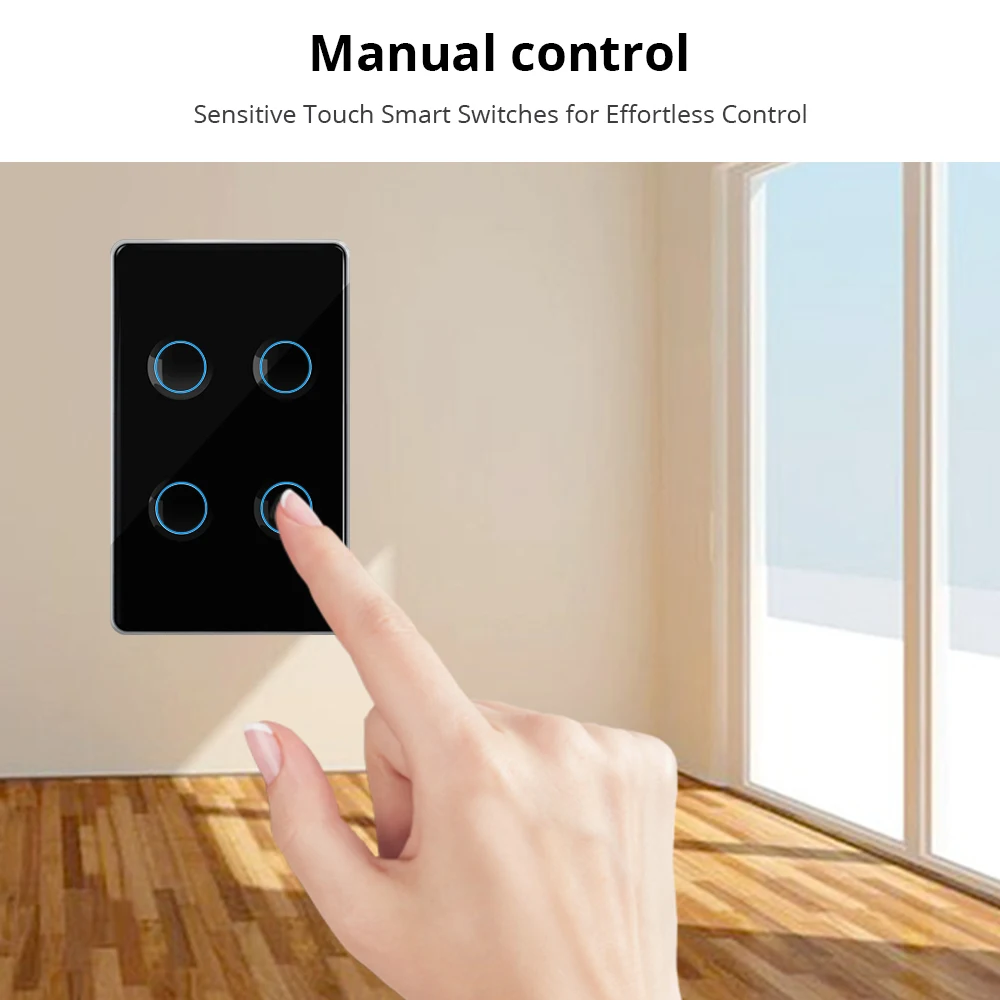 Zemismart-Joli Mural Tactile Intelligent Wi-Fi, Contrôle à Distance, Compatible Homekit