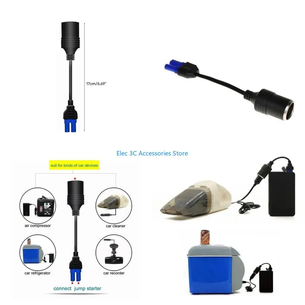 Y51A Portable EC5 Female to Cigarette Female Socket Adapter for Jump