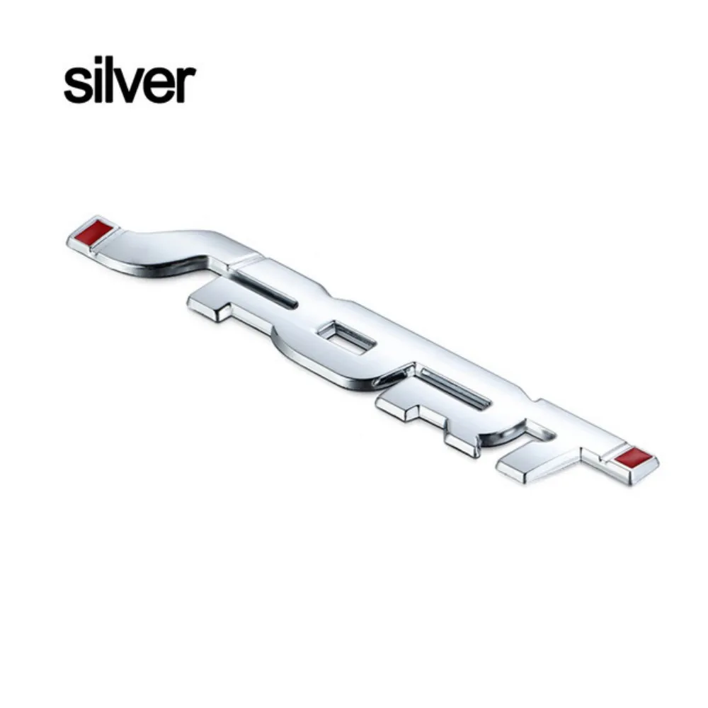 Auto-Aufkleber 3D-Dekor Modisches Styling Metall Chrom Schwarz Auto-Kofferraum Rennsport Wort Buchstaben Logo Emblem Abzeichen Aufkleber – Detail 9