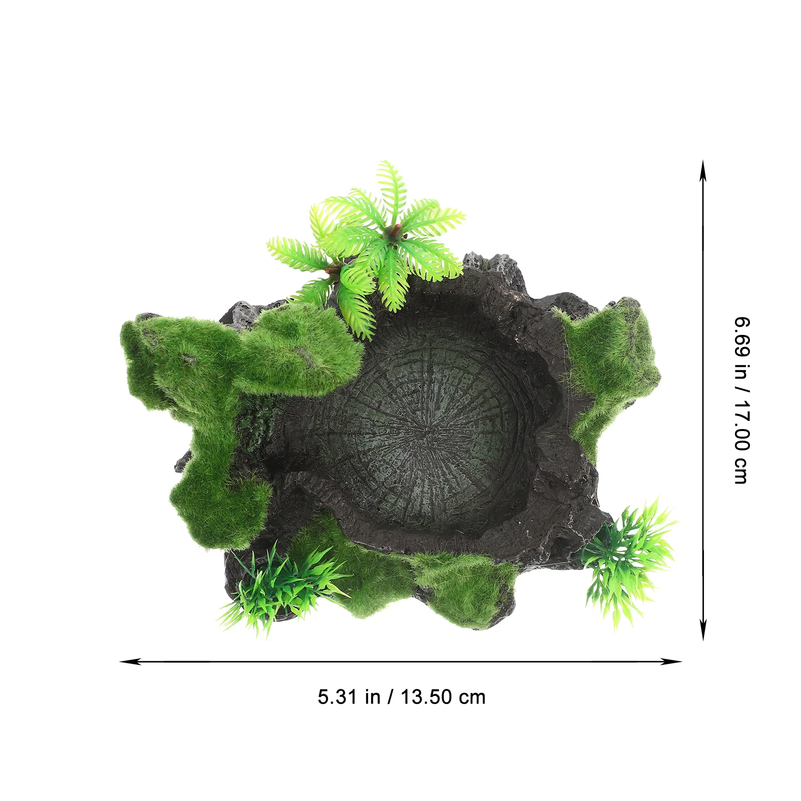 

Reptile Feeding Bowl Resin Water Dish For Lizard Horned Frog Anti-Slip Pet Bowl Durable Safe Mealtime Terrarium Supplies