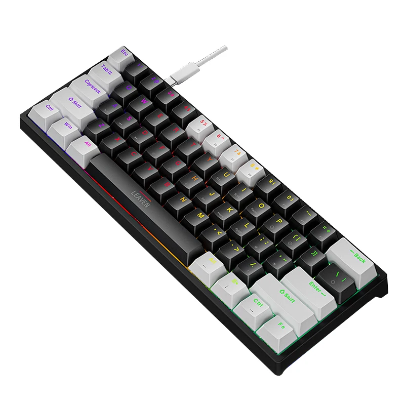 

Проводная Механическая клавиатура E-sports, TYPE-C hot-swappable DIY switch, светящаяся зеленая, игровая механическая клавиатура