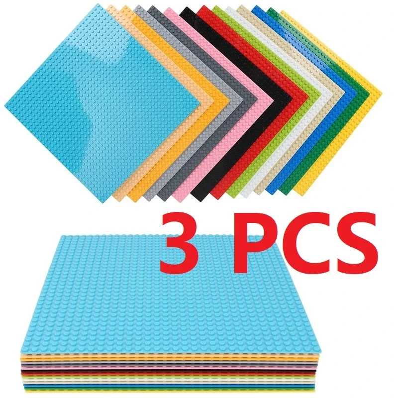 3PCS Classic Baseplate 32*32 16X32 16X16 Dots Building Blocks Bricks Base Plates DIY Plastic Board Blocks Construction Toys