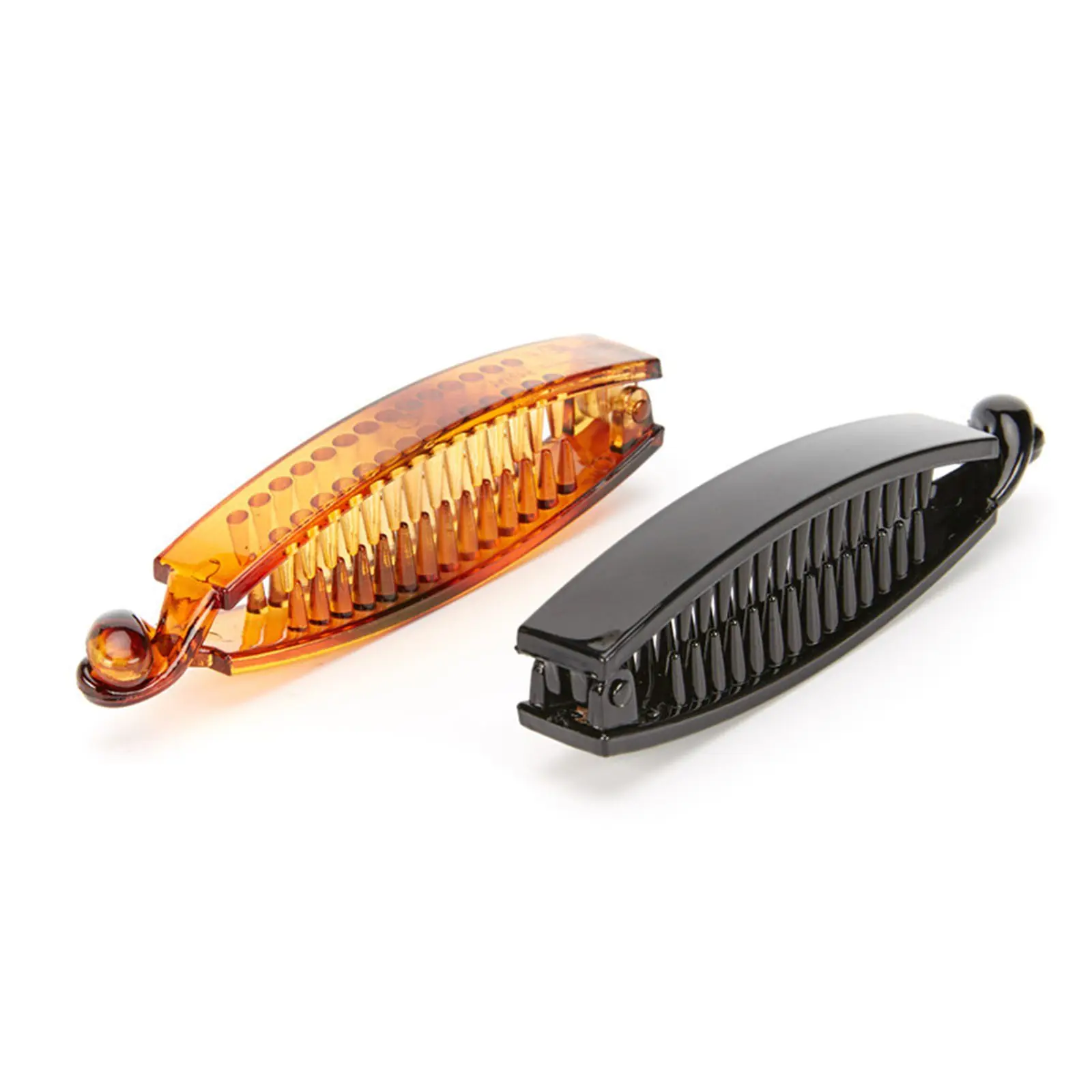 6 Black/Coffee Plastic Banana Fish Clips Hair Claw Comb Ponytail Holder 80-100mm for DIY Craft