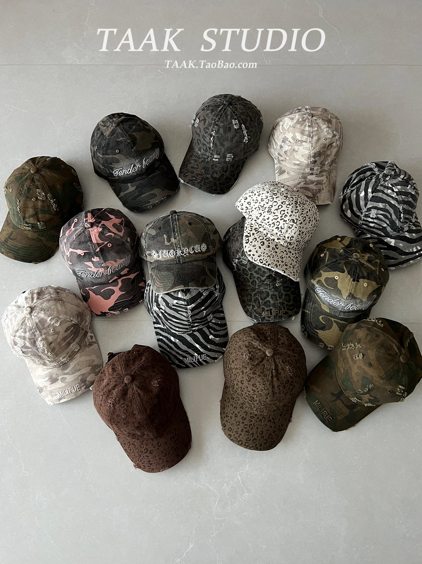 New Leopard Print Camouflage Zebra Baseball Cap Women Summer Korean Version Street Trendy Male Couple Hole Sun Cap