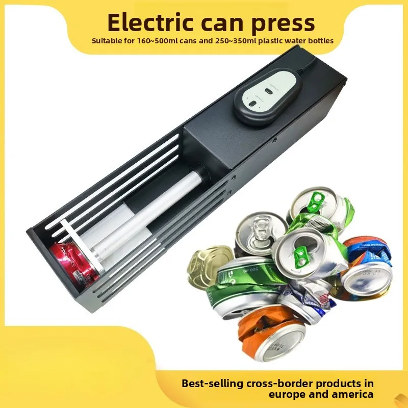 Electric Can Presses, Cans and Plastic Water Bottles, Crushing Machines, Recycling Compressors
