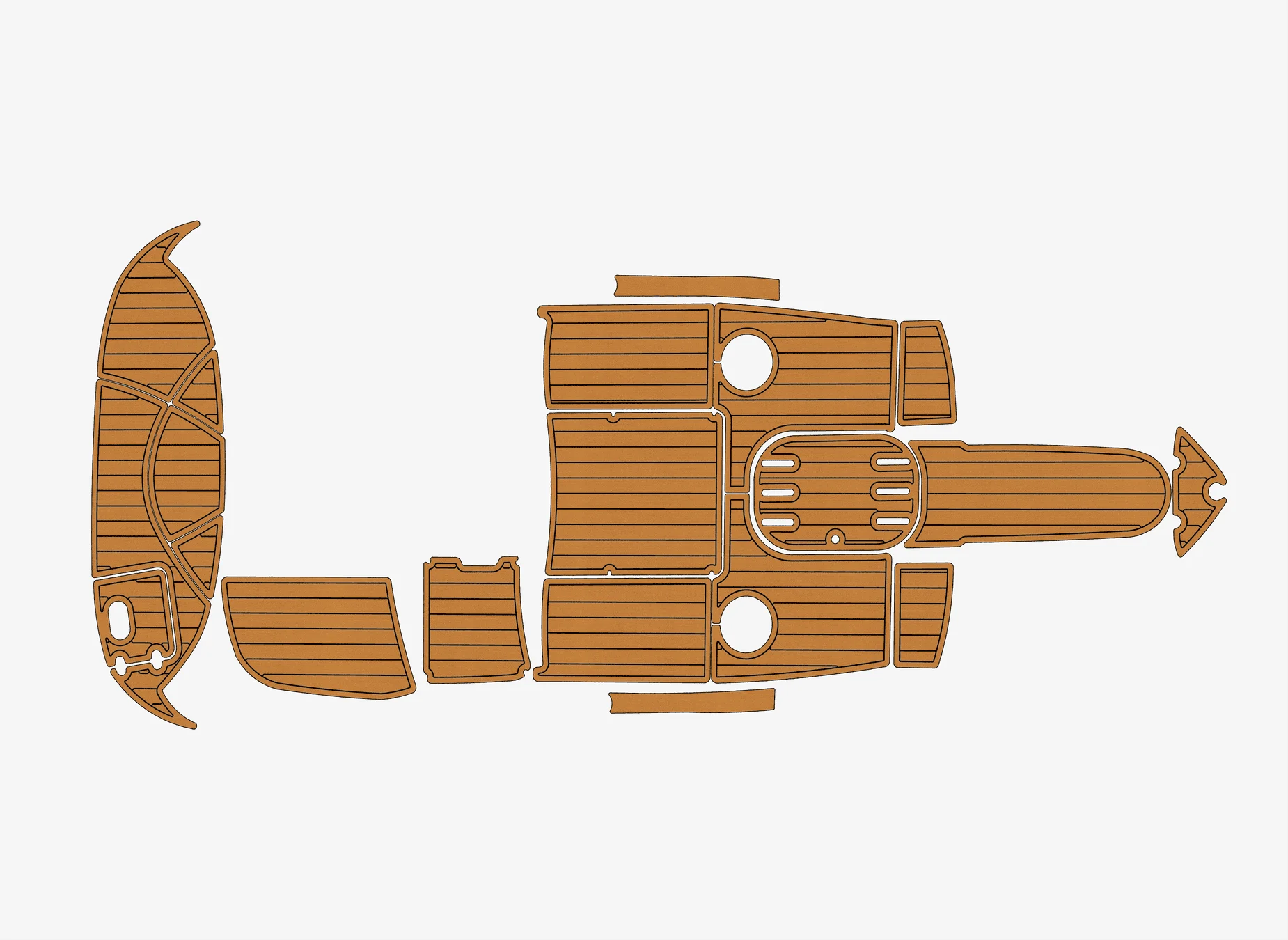 

Нескользящий коврик из морского искусственного тикового EVA — 2008 Four Winns H210, самоклеящаяся подушка для палубы лодки 1/4 дюйма (6 мм) для кокпита и палубы