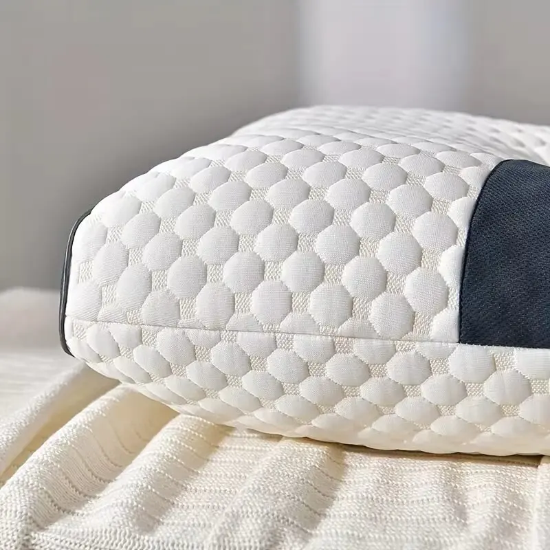 Travesseiro de pescoço cervical de 1 unidade, travesseiro de massagem SPA de fibra de soja, suporte ortopédico para proteção de sono e pescoço