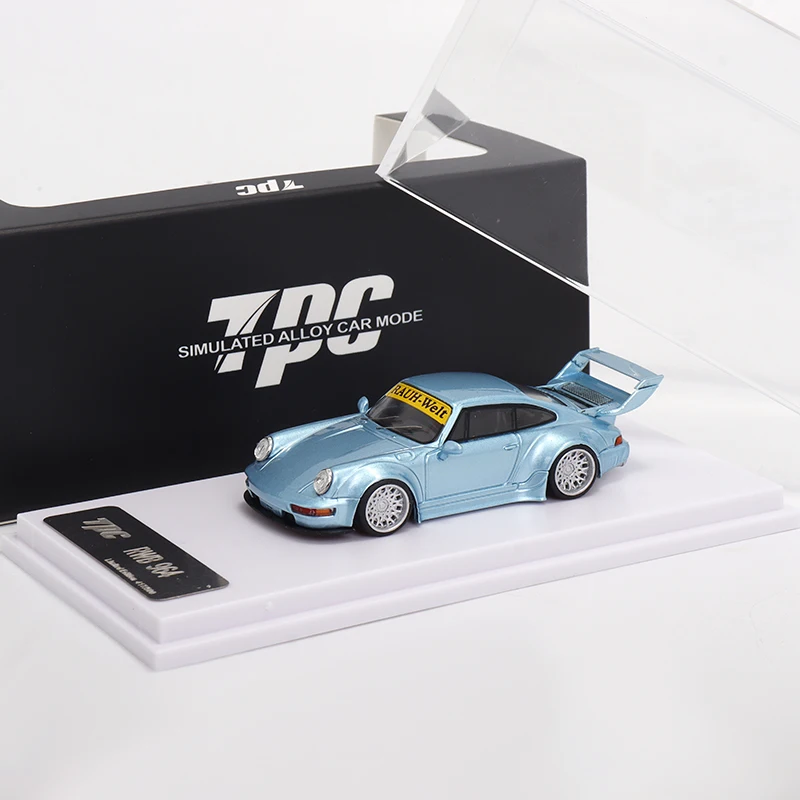 รถโมเดลโลหะผสม TPC 1:64 RWB964 993 สีฟ้าไอซ์บลู ของเล่นรถมอเตอร์ไซค์ ของขวัญสำหรับเด็กผู้ชาย