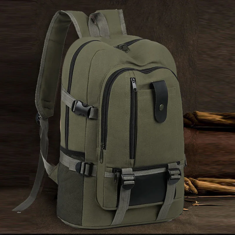

Canvas Large Capacity Backpack Travel Backpack Fashion Trendy Men and Women Middle School Students School Bag Luggage Bag