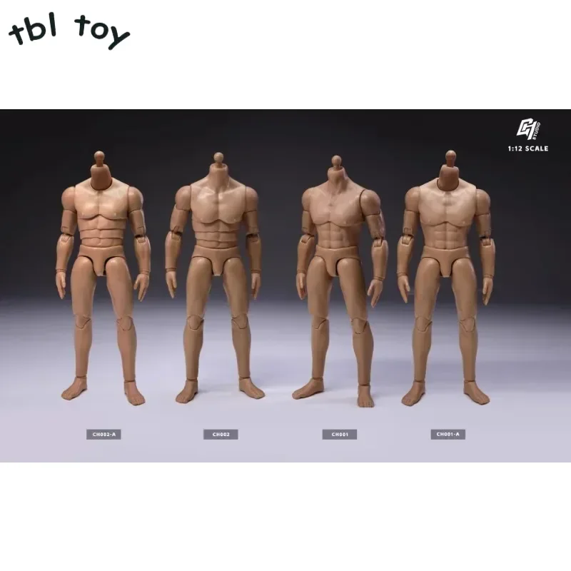 Ch001 Ch002 1/12 Scale Movable Muscle Male Body Doll Soldier Model for 6 Inch Action Toy Figures Painting Ornaments