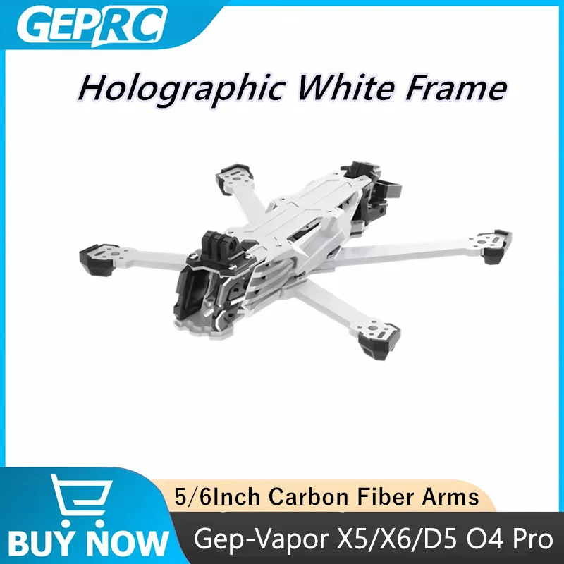 GEPRC GEP-Vapor X5 D5 X6 O4 Pro Frame 5 6Inch Carbon Fiber Holographic White Racing Drones RC FPV Quadcopter