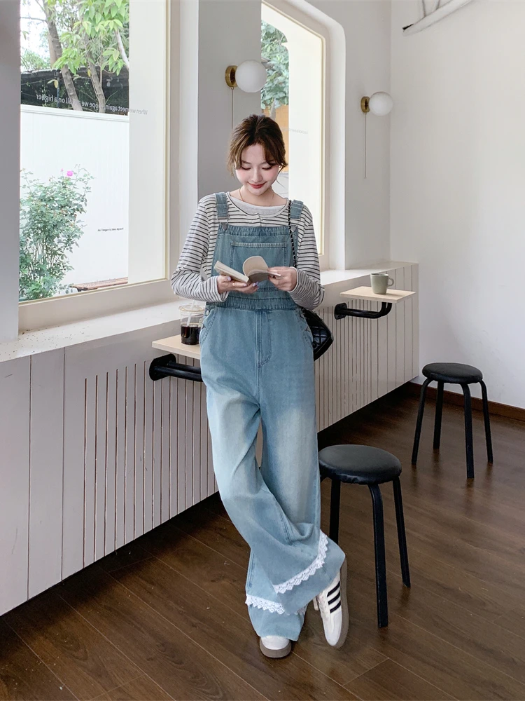 Salopette en jean Design Sensation pour femmes, pantalon à jambes larges, taille haute, sensation ample, exclusivité en ligne, nouvelle collection printemps automne 2025