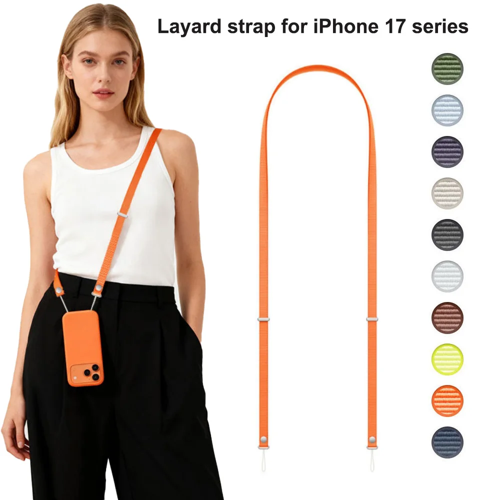 

New Model Magnetic Neck Case for iPhone 17 17Air pro max Cover Easy to Use Woven Holder Adjustable Length Phone Strap Crossbody