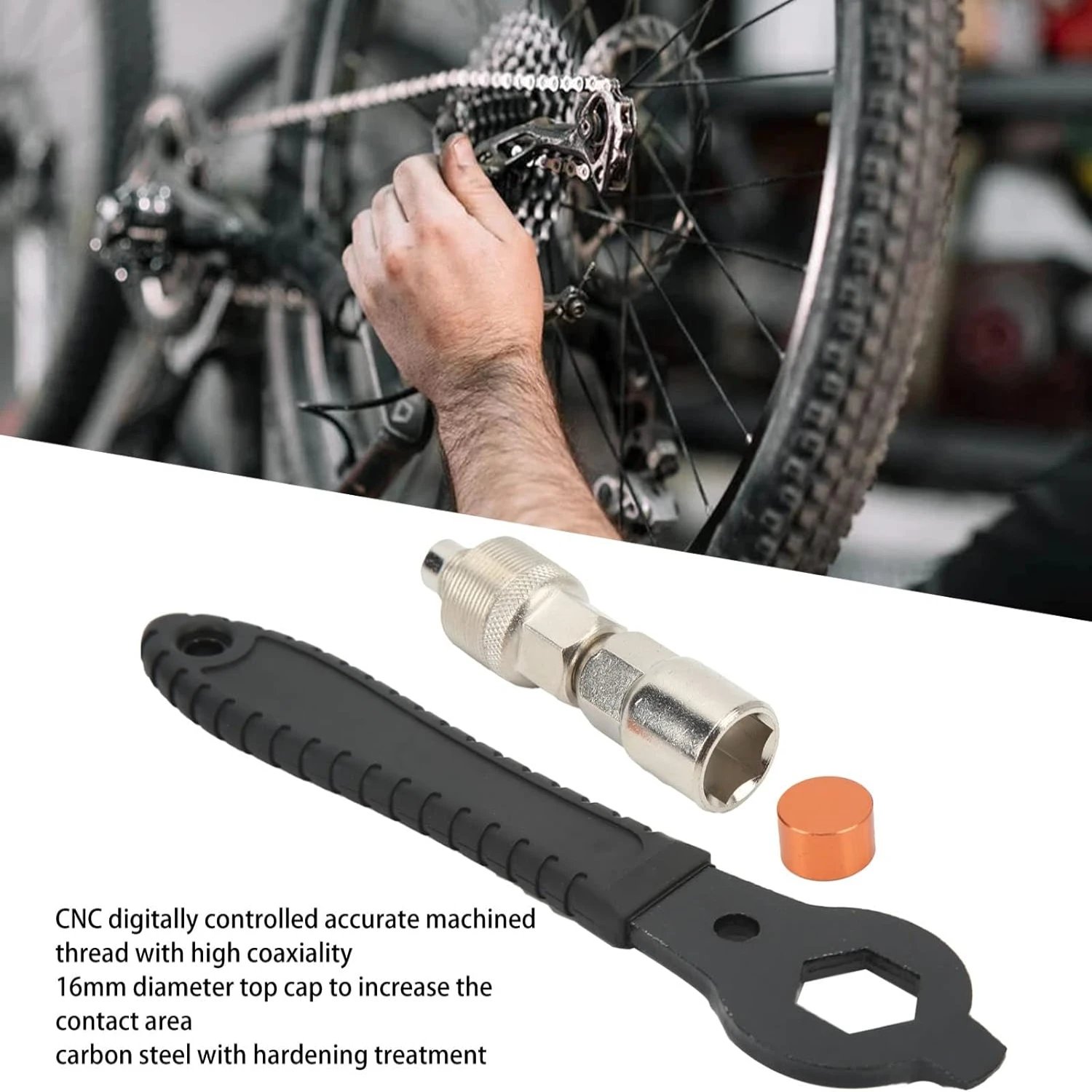 Efficient and Easy-to-Use Crank Arm Removal Kit for Smooth Bicycle Maintenance. Ideal and hassle-free for cyclists of all levels