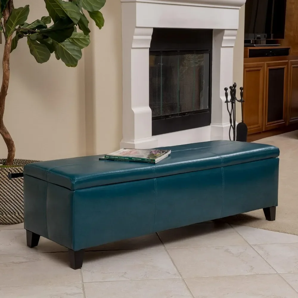 Storage Ottoman Foot Stool Teal 17. 50D X 51. 25W X 16. 25H Freight Free Hallway Living Room Furniture Home