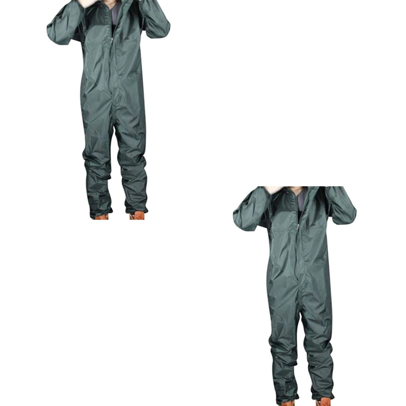 A51Q-2SET Chubasquero de motocicleta de moda/impermeable unido/mono para hombres y mujeres traje de lluvia de fisión Chubasquero Armygreen XL/XXL