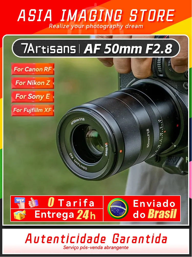 【 Do Brasil 】 7Artisans  AF 50mm F1.8 Full Frame Mirrorless Camera AutoFocus Lens for Sony A7IV A7III Nikon Z 7 Artisans 50 1.8