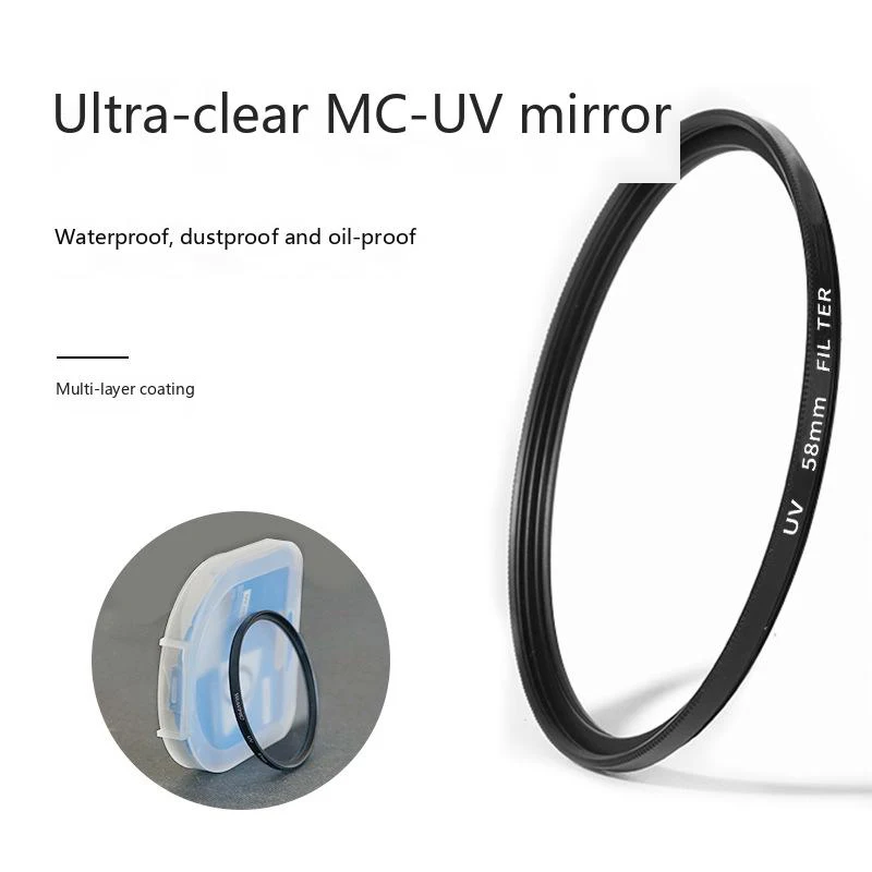 AGC Optical Glass MC UV Filter HD Ultraviolet Protective Filter 30.5-105mm Dustproof Camera Lens Filter For DSLR Cameras