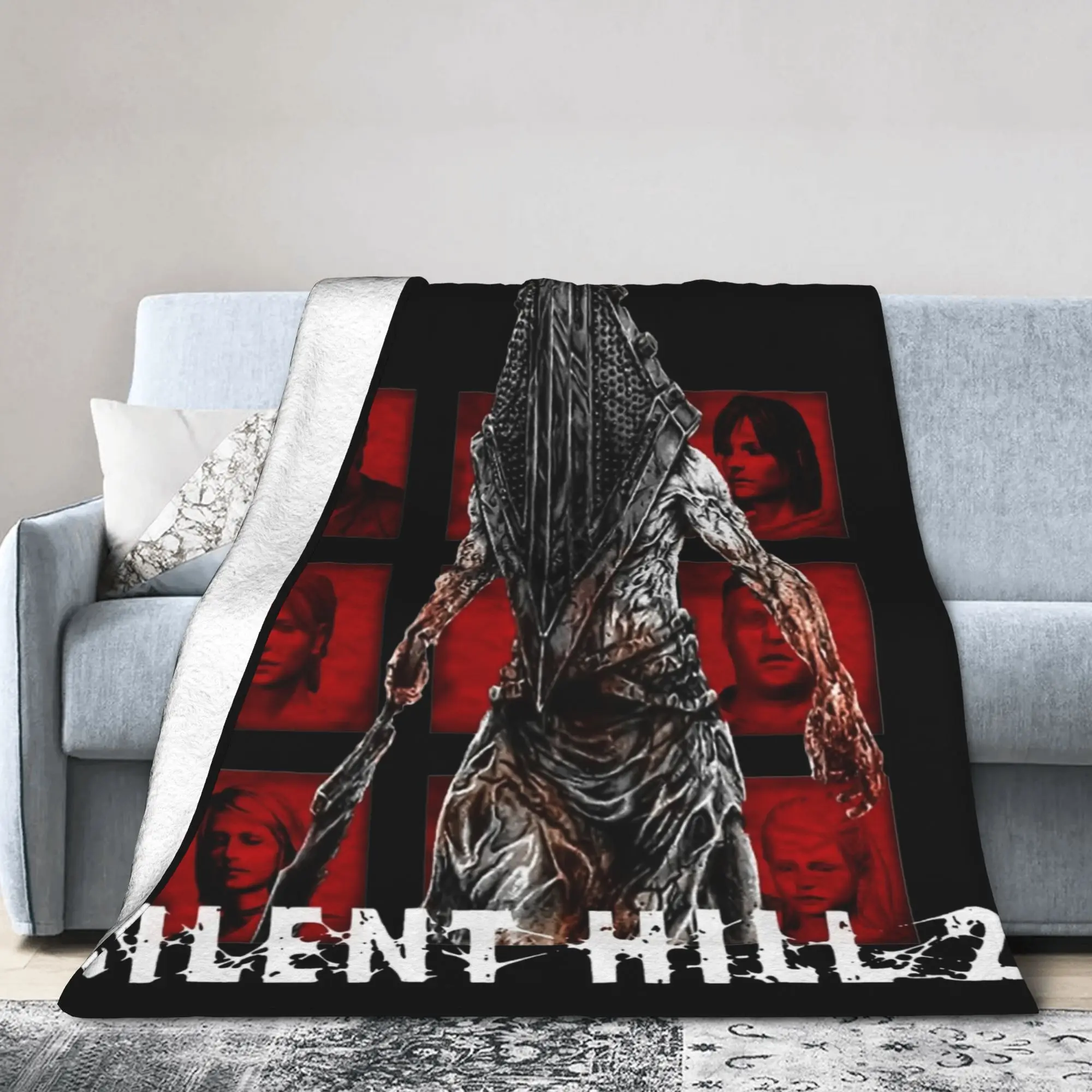 Silent Hill 2 Blanket Coral Fleece Plush Spring Autumn  Breathable Super Soft Throw Blankets for Bed Travel Plush Thin Quilt