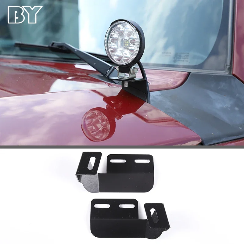

Для Toyota FJ Cruiser 2007-2021 углеродистая сталь автомобильный передний капот прожектор кронштейн держатель модификации аксессуары OFF Road