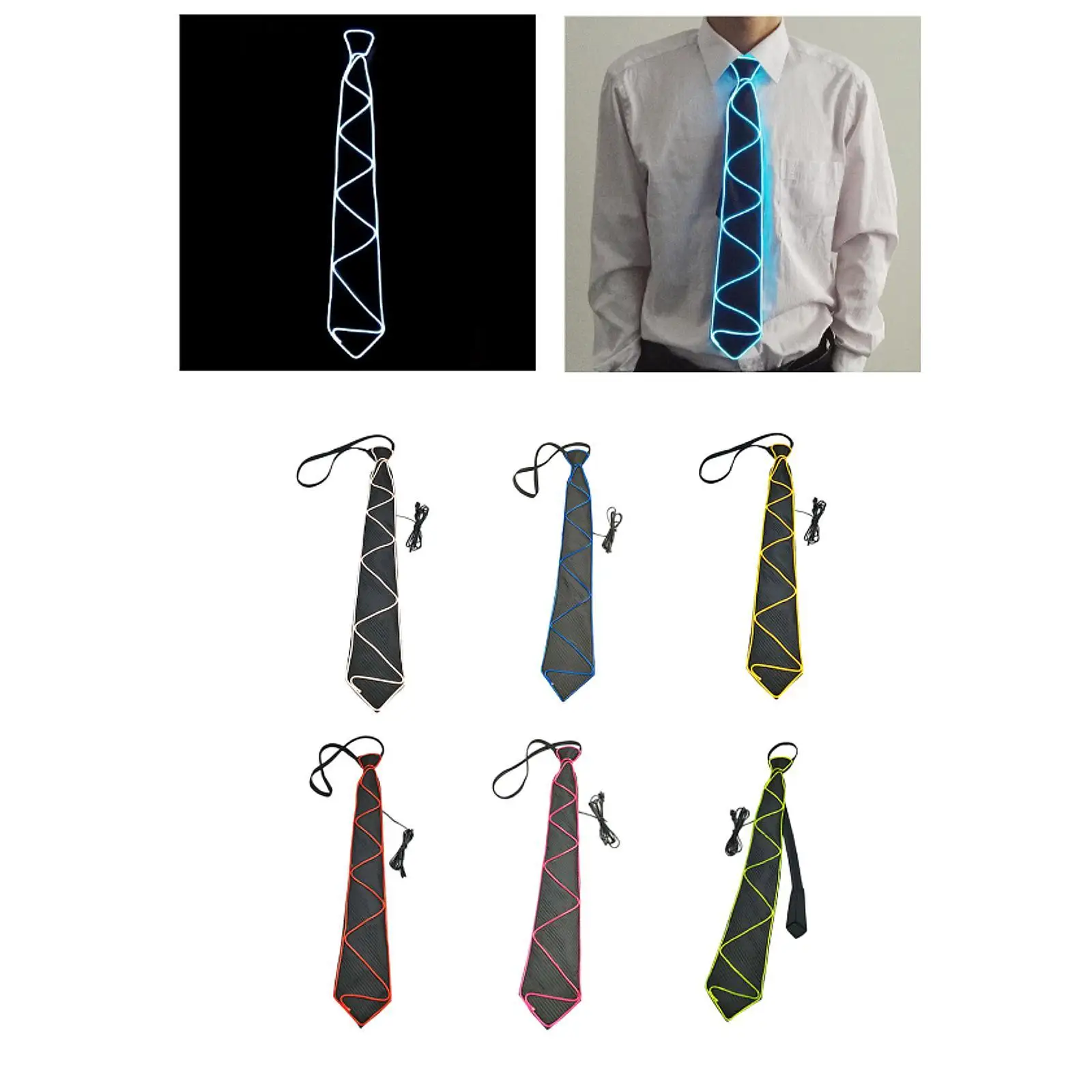 

Светящиеся галстуки, неоновые светящиеся в темноте для женщин и мужчин, рождественская свадьба