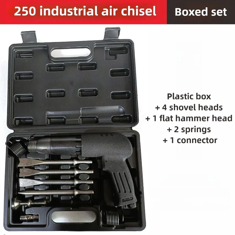Professional Handheld Air Shovel Set Boxed Pneumatic Tool Spring Rust Remover Pneumatic Shovels Air Pistol Grip Kit Tools