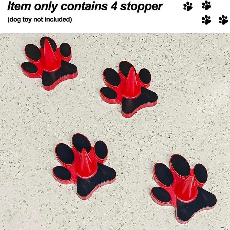 4 Piece Dog Toy Holder Stopper Compatible With Classic Sizes X-S To XX-L Only Plastic Paw Plug Included