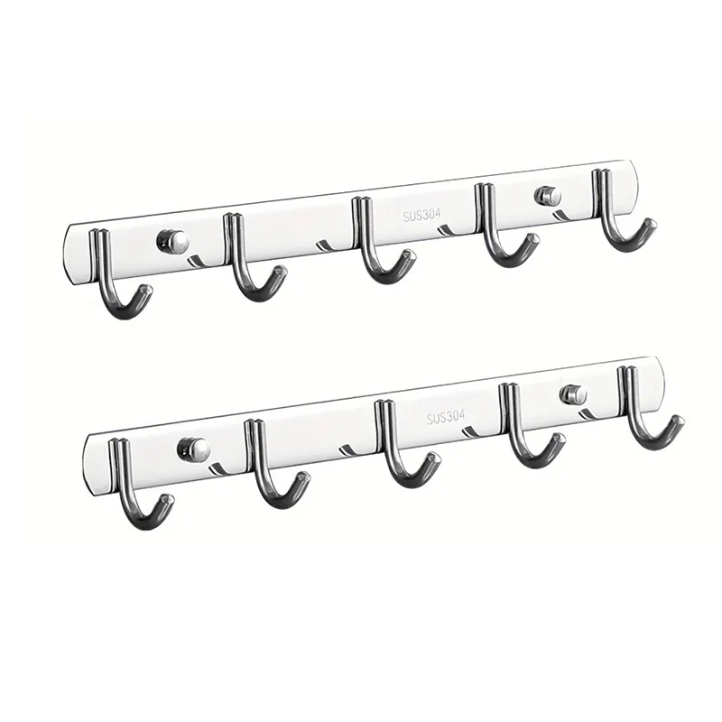 

Wall-Mounted Coat Hooks, Thickened Row Hooks, Multi-Functional Hooks, Bedrooms, Kitchens, Bathrooms, Hotels, 304 Sus