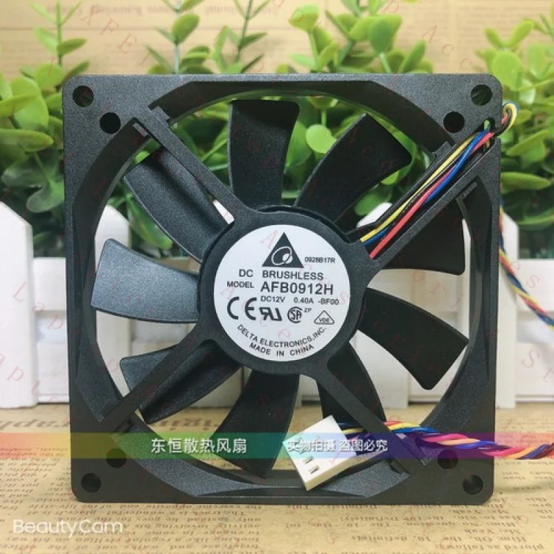 

C 1 PCS FOR Delta Fan AFB0912H DC 12V 0.40A 9015 9CM 4-wire Cooling fan