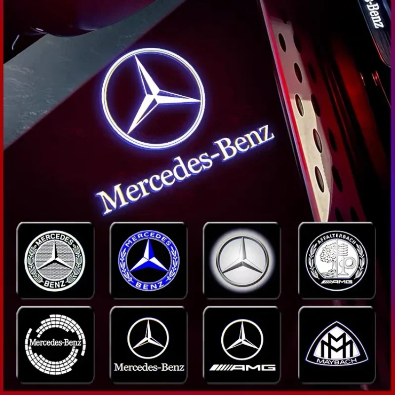 

2Pieces Car For Mercedes Benz Door Light Logo Laser Projector Ghost Shadow Welcome Light CLA C117 C207 AMG CLS C218 W218 A207