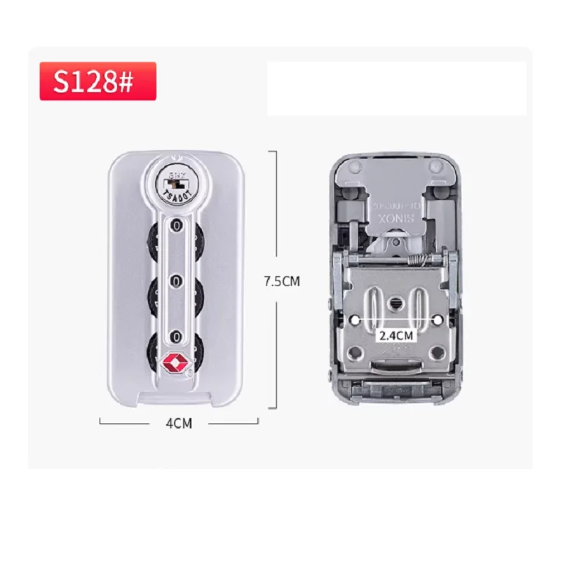 Aluminum Frame Luggage Compartment, TSA Code Lock Replacement, Luggage Accessories, Password Box Lock, Travel Box Buckle