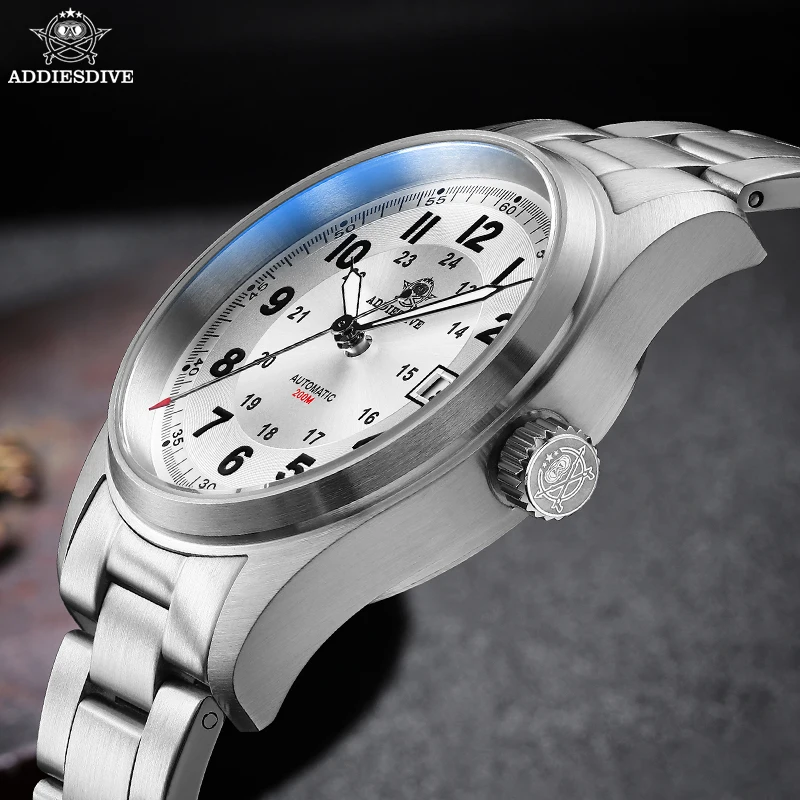 ADDIESDIVE Sapphire Automatic Mechanical Watch Luminous Analog Watches Luxury Men Waterproof NH35A Calendar Steel Diving Watches