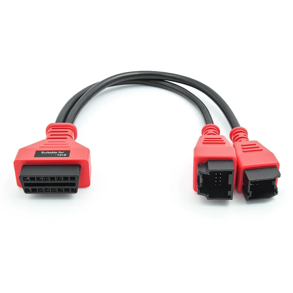 OBD2 Cable for -FIAT/A-LFA ROMEO OBD 12+8 Bypass Adapter Lead Cable for C-hrysler 12 8 Adapter Cable Works for LAUNCH X431