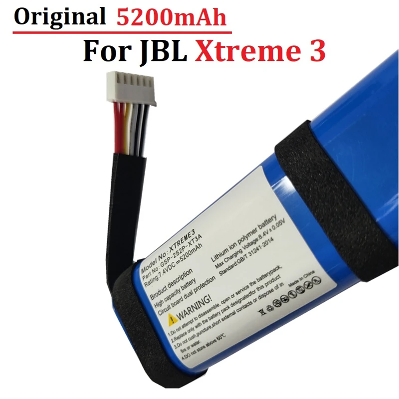 Original For JBL Xtreme 3 Xtreme3 5200mah Replacement Battery GSP-2S2P-XT3A Wireless Bluetooth Speaker Battery