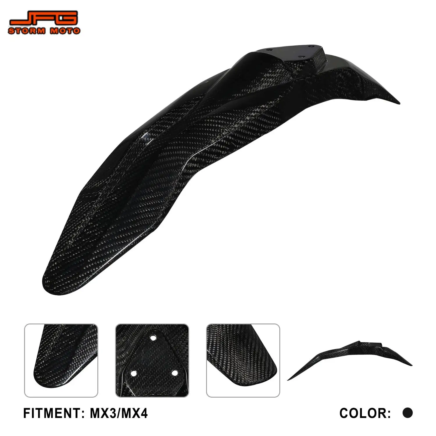 Funparts Motorcycles Accessories Front Fender Protector Guard For Talaria MX3/MX4 Carbon Fiber Motocross Electric Vehicle E-Bike