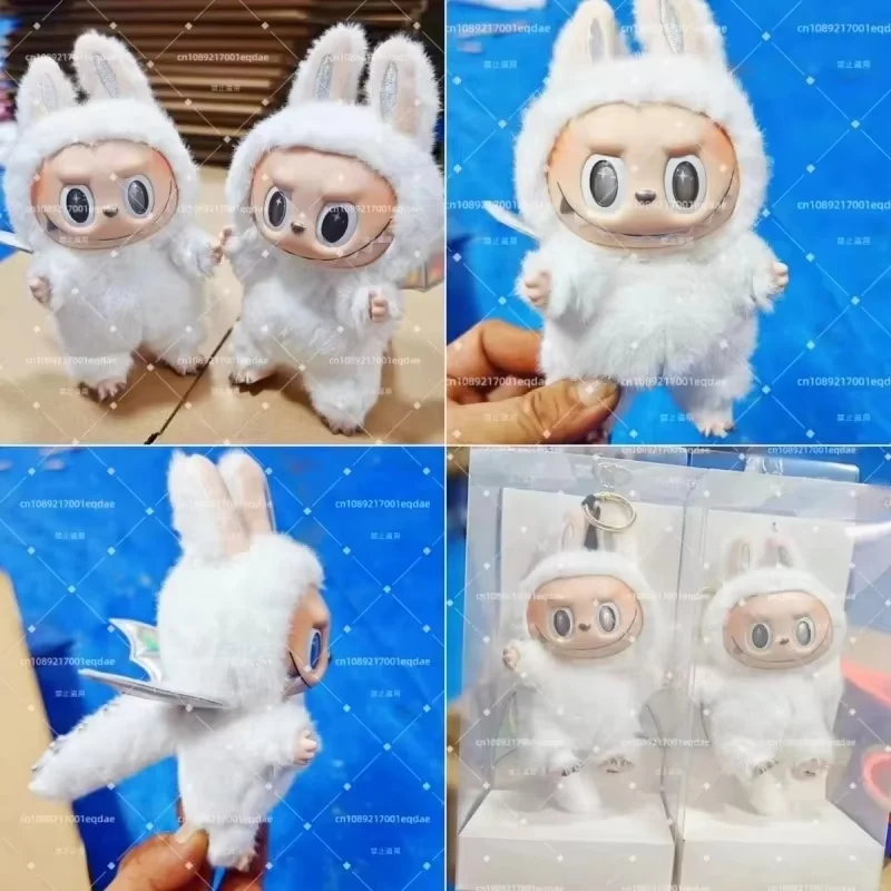 Hot Angel Zimomo Replica Cute Labubu Keyring Kawaii Backpack Decor Labubu Keychain Girl Toy Surprise Christmas Gifts Spot Goods