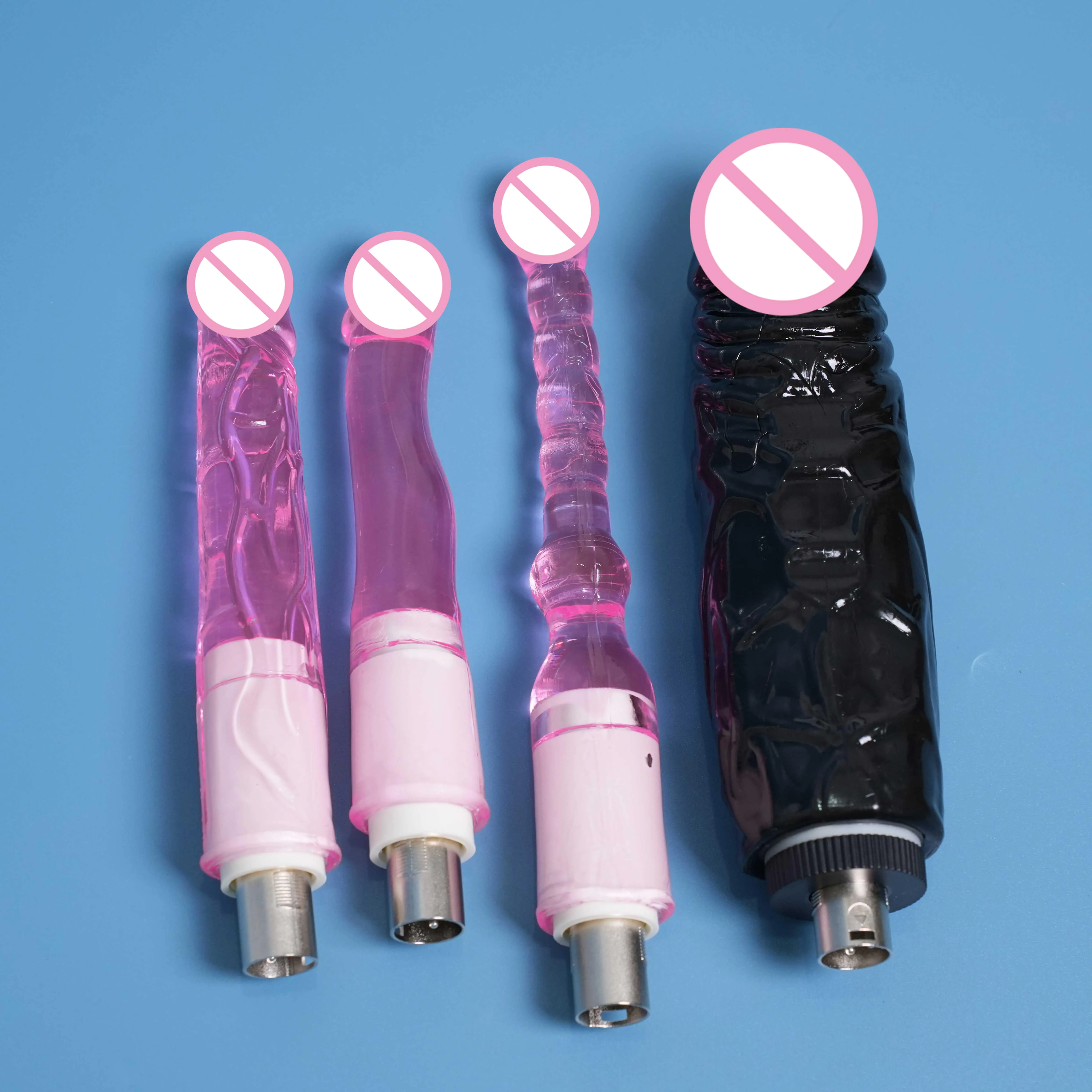 3XLR Traditional Sex Machine Attachments Jelly Realistic Dildos Anus Plug Adult Toys for Couple Masturbation Machine Accessories