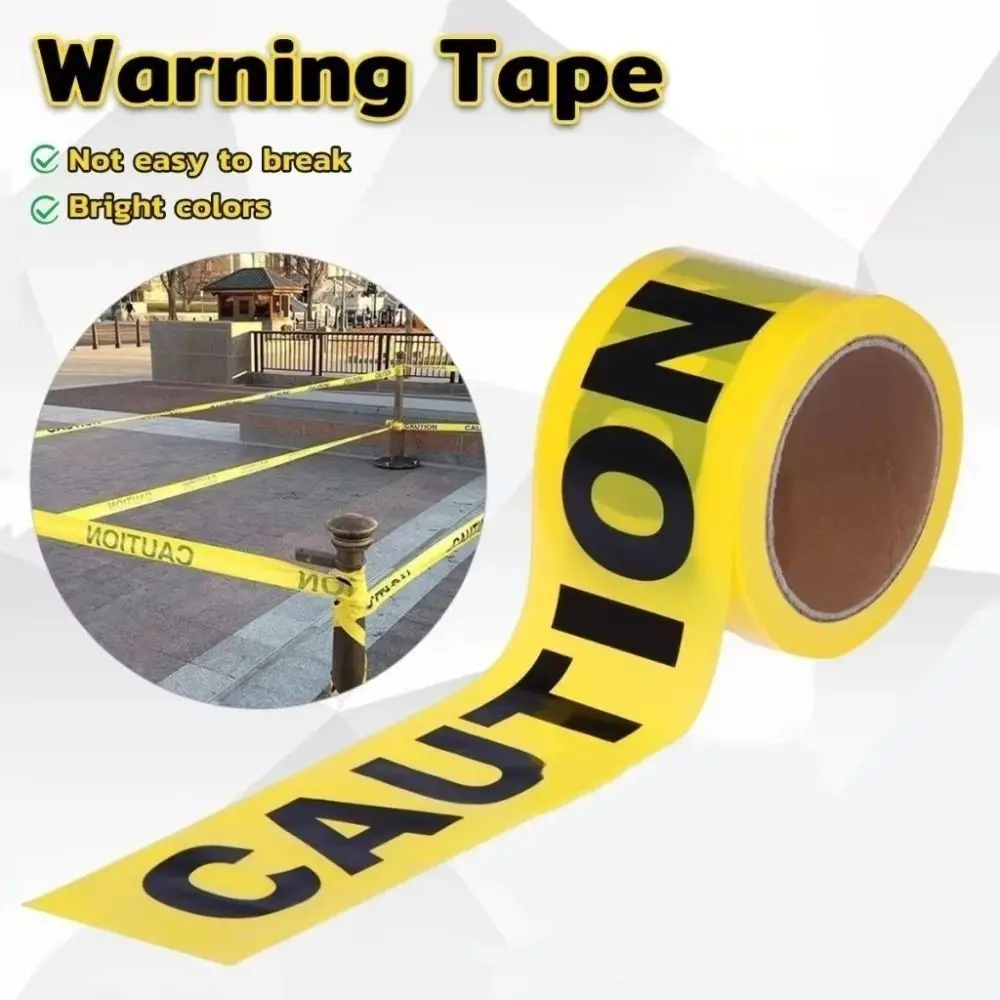 Premium Yellow Caution Tape Bright Yellow Bold Black Text Hazard Tape Bold Lettering Red Color Barricade Line Haunted House