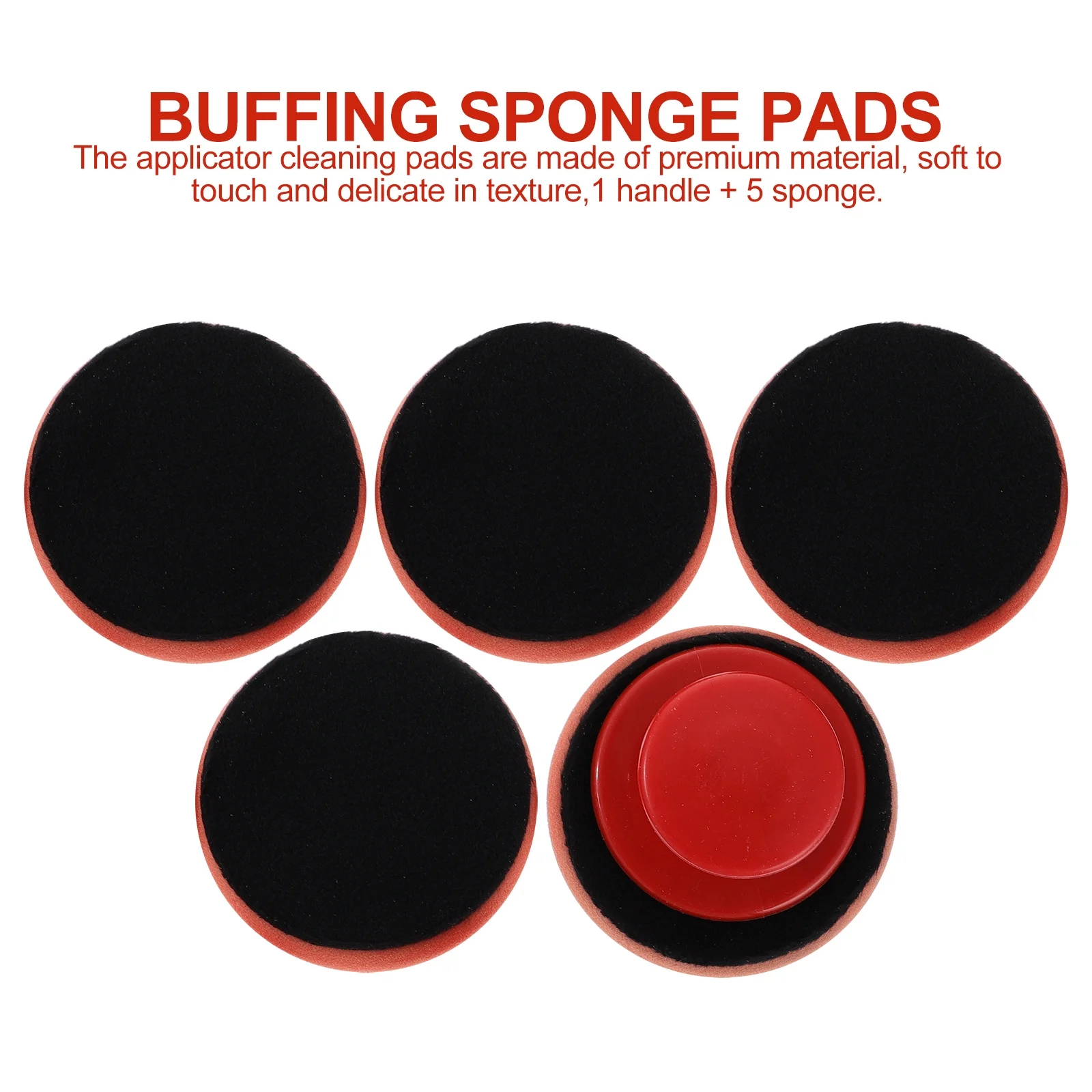 

5Pcs Car Wax Applicator Pads High Quality Sponge Applicators Efficient Waxing Pad for Auto Detailing Buffle Polisher Cleaning