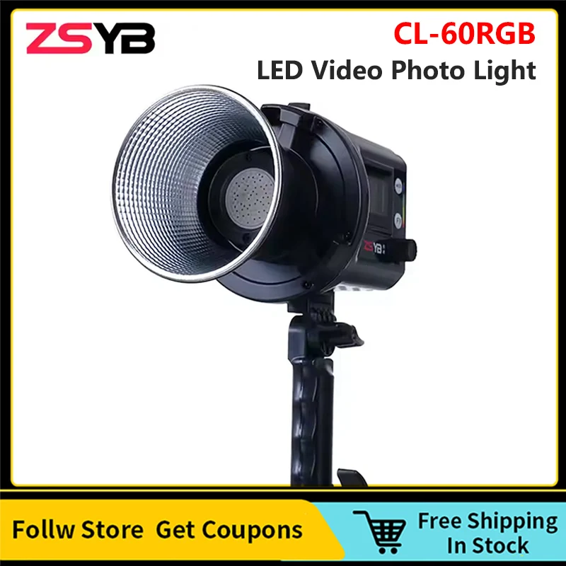 

ZSYB 60W RGB Video Light Handheld Portable Camera Dimmable Led Photographic Fill Lights APP Control For Youtube Tiktok